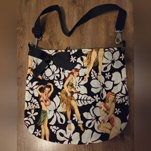 Hula Girl Pinup Print Handmade Shoulder Bag